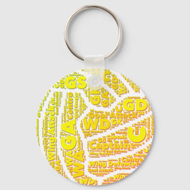 Chaveiro Ball Design Yellow Netball (Frente)