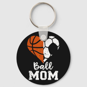 Chaveiro Ball Mãe Diversão Cardíaca Futebol de Basquete Mãe