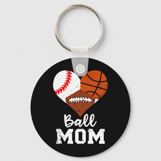 Chaveiro Ball Mãe Engraçado Baseball Basball Mãe (Frente)