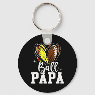 Chaveiro Ball Papa Softball Futebol Papá De Ambos