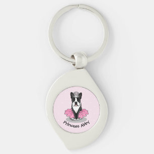 Chaveiro Ballerina Balé Princesa Boston Terrier (preto)