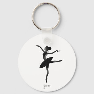 Chaveiro Ballerina personalizada aquarela elegante chique c