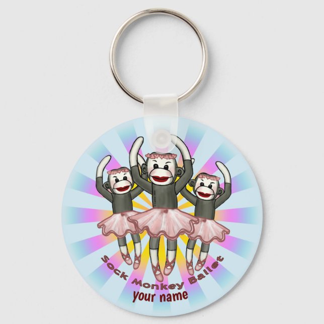 Chaveiro Ballet de Macaco de Meia  (Frente)