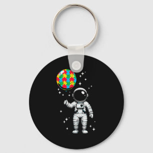 Chaveiro Baloão de astronauta autista, quebra-cabeça, fofo,