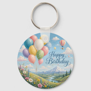 Chaveiro Balões de Aniversário Caprichosos