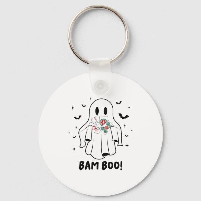 Chaveiro Bam Boo Halloween Ghost Mahjong Funny Costume Game (Frente)