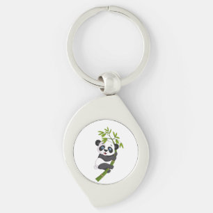 Chaveiro Bamboo Buddy Panda Feliz Balançando no Ba