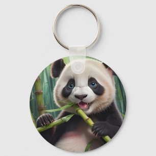 Chaveiro Bamboo Comendo Panda Bonito