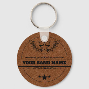 Chaveiro Banda de nome personalizado Merch Rock Country Mús
