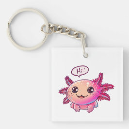 Chaveiro Banda desenhada Axolotl em estilo cartoon