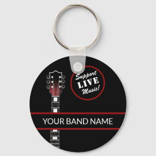 Chaveiro Banda Merch Support Live Music Guitar Rock