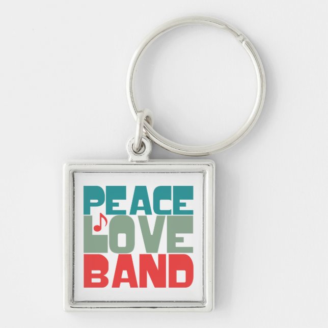 Chaveiro Banda Peace Love (Frente)