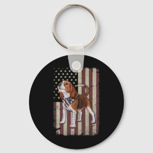 Chaveiro Bandana da Bandeira Americana Beagle Patriótica 4