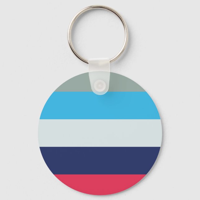 Chaveiro Bandas De Azul E Borgonha (Frente)