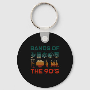 Chaveiro Bandas de Música Retro Popular dos Anos 90 Vintage