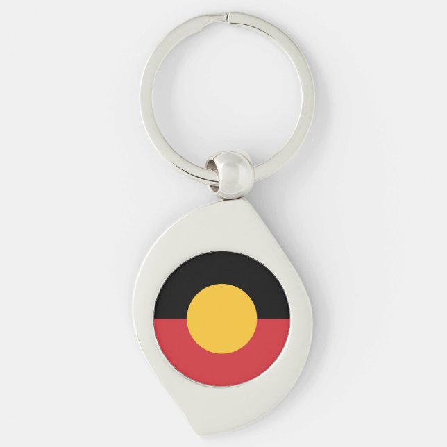 Chaveiro bandeira aborígine australiana (Frente)