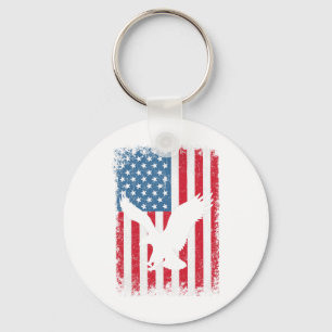 Chaveiro Bandeira Águia Americana 4 De Julho Dia Da Indepen
