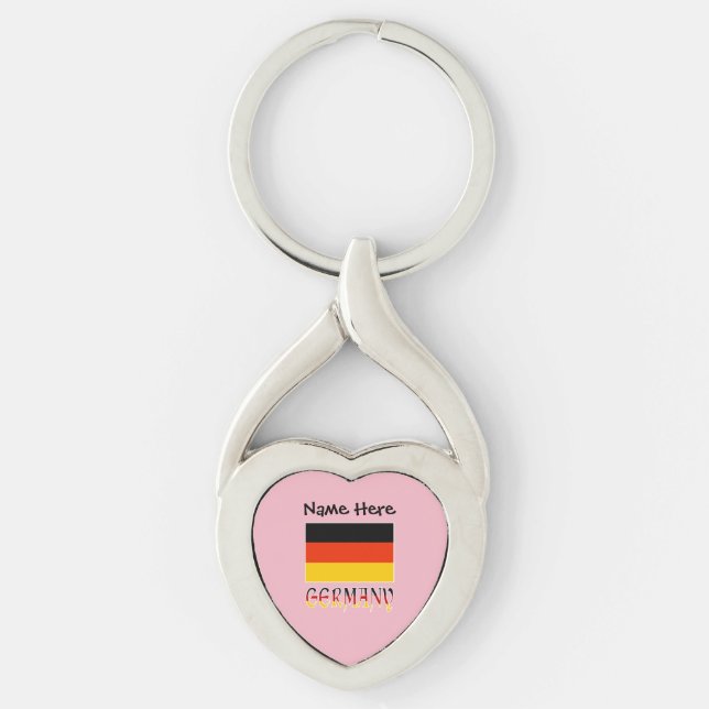 Chaveiro Bandeira alemã personalizada da Alemanha  (Frente)