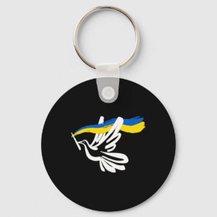 Chaveiro Bandeira Amarela Azul Ucraniana Com Suporte de Pom
