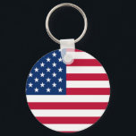 Chaveiro Bandeira Americana<br><div class="desc">American Flag Key Chain</div>