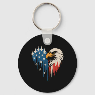Chaveiro Bandeira Americana Águia Careca Aviões de Combate