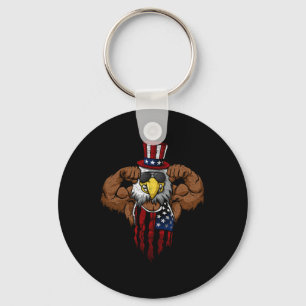 Chaveiro Bandeira Americana Águia Careca Musculosa Biciclet