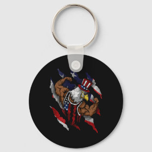 Chaveiro Bandeira Americana Águia Careca Musculosa Biciclet