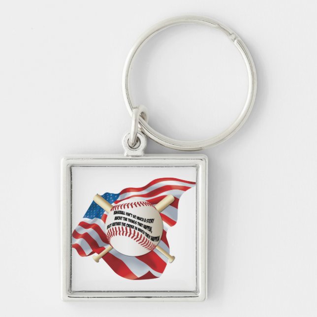 Chaveiro Bandeira Americana Baseball (Frente)
