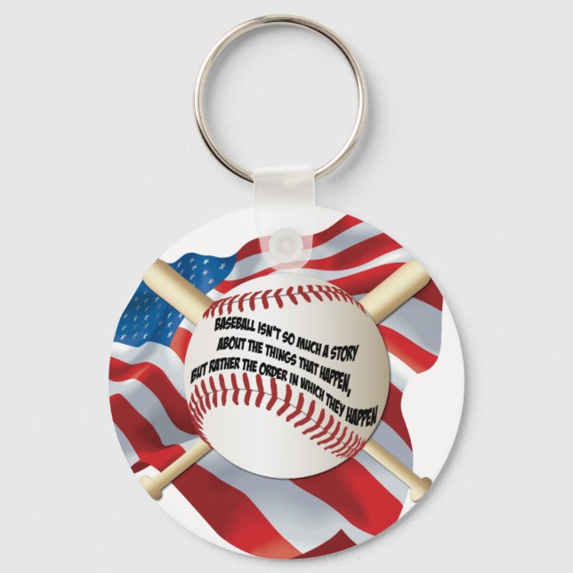Chaveiro Bandeira Americana Baseball (Frente)