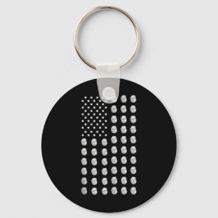 Chaveiro Bandeira Americana Bife Comida EUA Patriotismo Pat