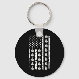 Chaveiro Bandeira Americana Bifes Comida EUA Patriotismo Pa