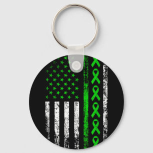 Chaveiro Bandeira americana de conscientização da paralisia