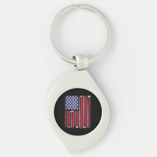 Chaveiro Bandeira Americana de Golfe Divertido Jogador de G