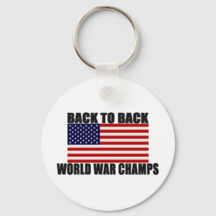 Chaveiro Bandeira americana de volta aos campeões traseiro