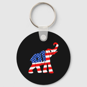 Chaveiro Bandeira Americana do Elefante Trump Para Mulheres