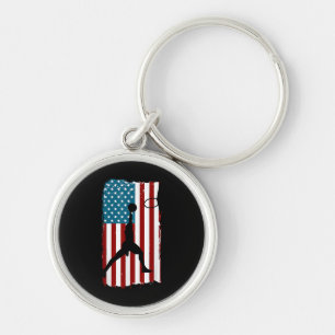 Chaveiro Bandeira Americana dos EUA Basquete Atleta Patriót