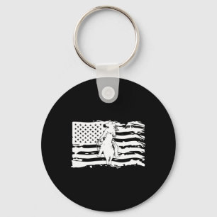 Chaveiro Bandeira Americana Horse Lover Patriótica Horsebac