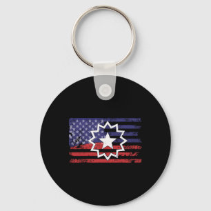 Chaveiro Bandeira Americana Incomodada Da Décima Sétima Ver