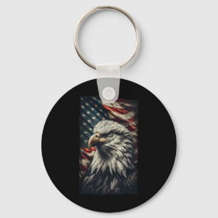 Chaveiro Bandeira Americana Ld Eagle Patriótico Vermelho Br