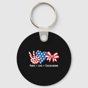 Chaveiro Bandeira Americana Love Cheerhead Cheerlea
