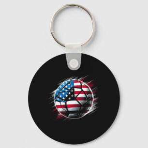 Chaveiro Bandeira Americana No Byll De Futebol _1