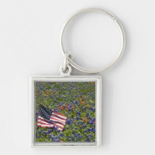 Chaveiro Bandeira americana no campo das capotas azuis, 2