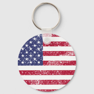 Chaveiro Bandeira Americana Patriótica 4 de Julho