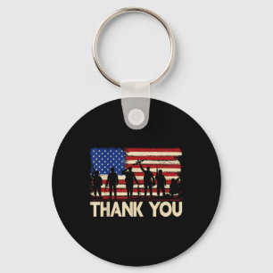 Chaveiro Bandeira Americana Patriótica Obrigado Veteranos