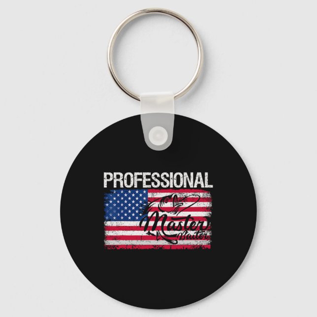 Chaveiro Bandeira Americana - Pesca Funny - Retro Professio (Frente)