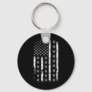 Chaveiro Bandeira Americana Pipoca Comida EUA Patriotismo P