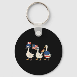 Chaveiro Bandeira Americana Silly Goose Meme Engraçado 4 De