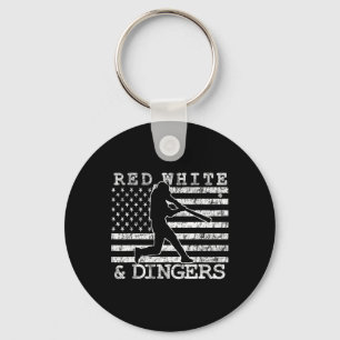 Chaveiro Bandeira Americana Vermelha Branca E Dingers Vende