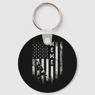 Chaveiro Bandeira Americana Vintage EUA Orgulhosa Sil Meme