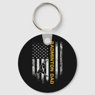 Chaveiro Bandeira Americana Vintage EUA Orgulhoso Pai de Ba